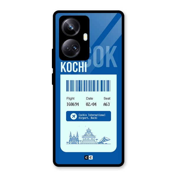 Kochi Boarding Pass Glass Back Case for Realme 10 Pro Plus