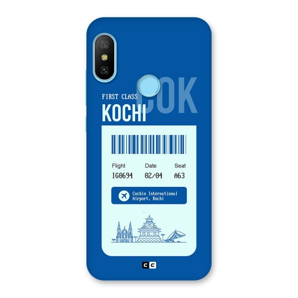 Kochi Boarding Pass Back Case for Redmi 6 Pro