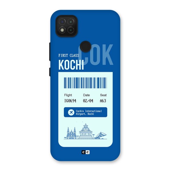 Kochi Boarding Pass Back Case for Redmi 9