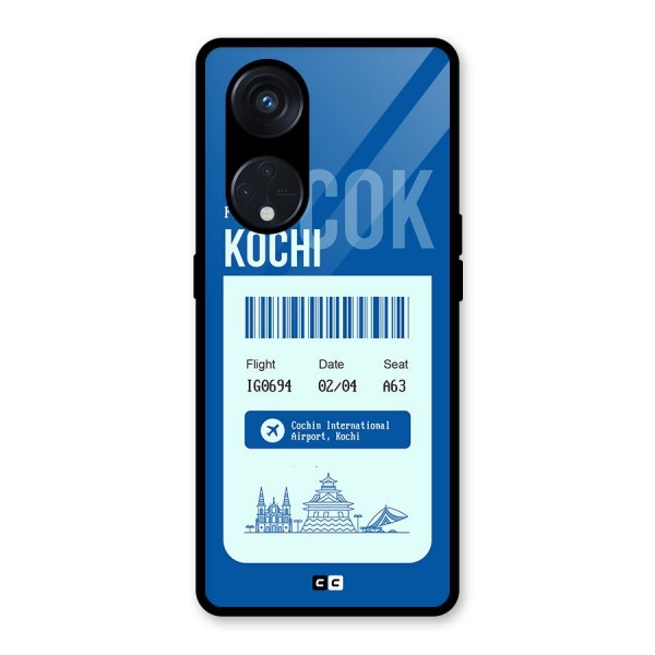 Kochi Boarding Pass Glass Back Case for Reno8 T 5G