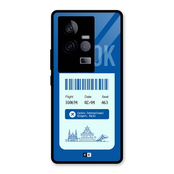 Kochi Boarding Pass Glass Back Case for Vivo iQOO 11 5G