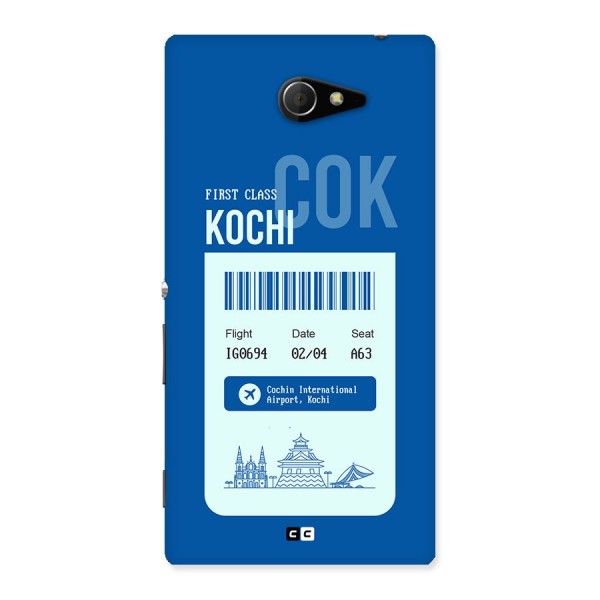 Kochi Boarding Pass Back Case for Xperia M2