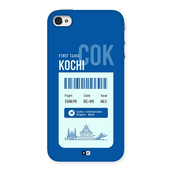 Kochi Boarding Pass Back Case for iPhone 4 4s