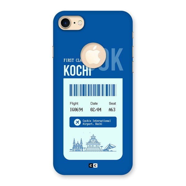 Kochi Boarding Pass Back Case for iPhone 8 Logo Cut