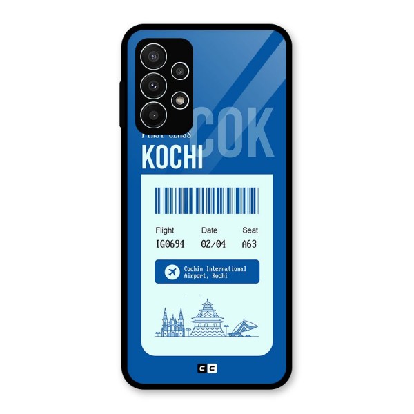 Kochi Boarding Pass Glass Back Case for Galaxy A23