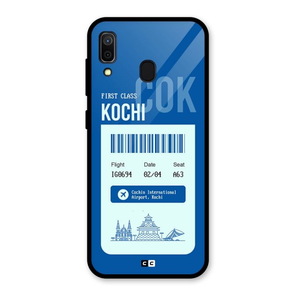 Kochi Boarding Pass Glass Back Case for Galaxy A30