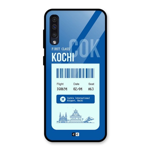 Kochi Boarding Pass Glass Back Case for Galaxy A50