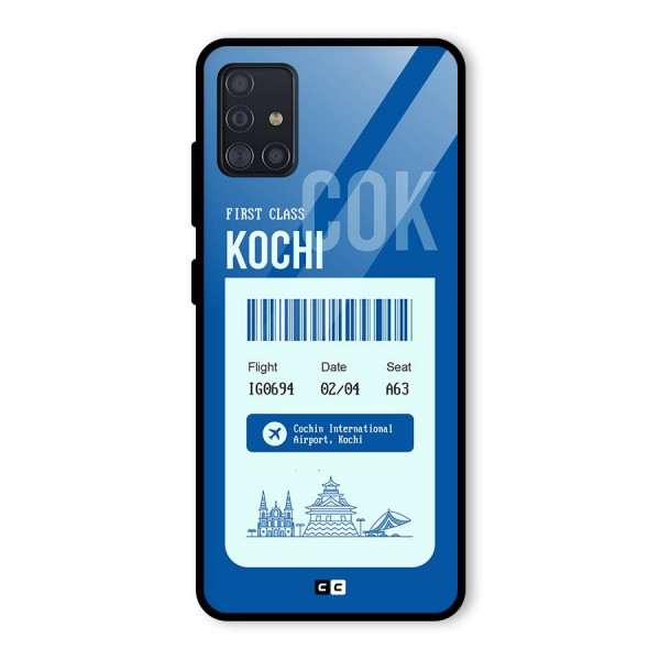 Kochi Boarding Pass Glass Back Case for Galaxy A51