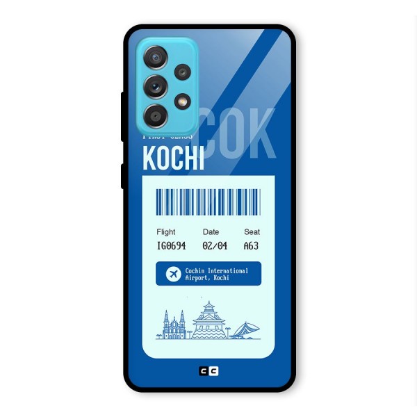 Kochi Boarding Pass Glass Back Case for Galaxy A52s 5G