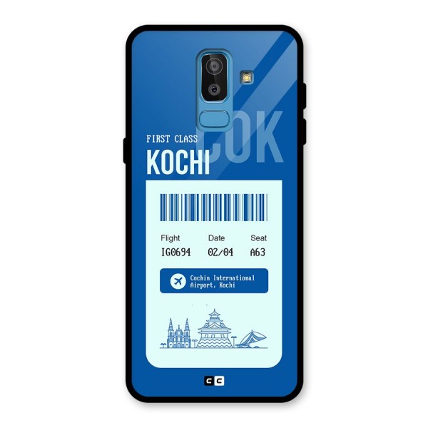 Kochi Boarding Pass Glass Back Case for Galaxy J8