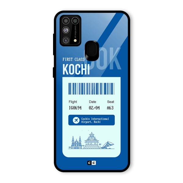 Kochi Boarding Pass Glass Back Case for Galaxy M31