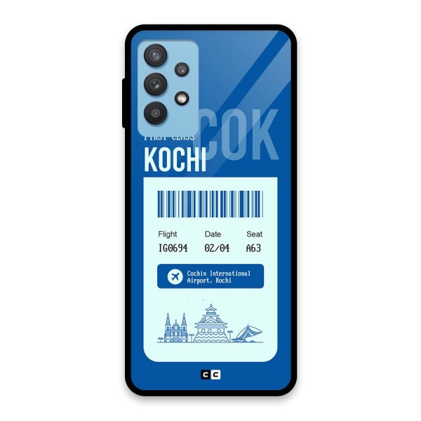 Kochi Boarding Pass Glass Back Case for Galaxy M32 5G