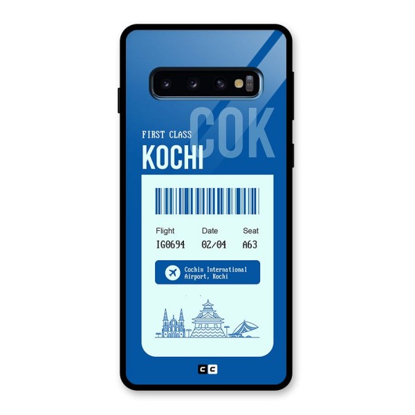 Kochi Boarding Pass Glass Back Case for Galaxy S10