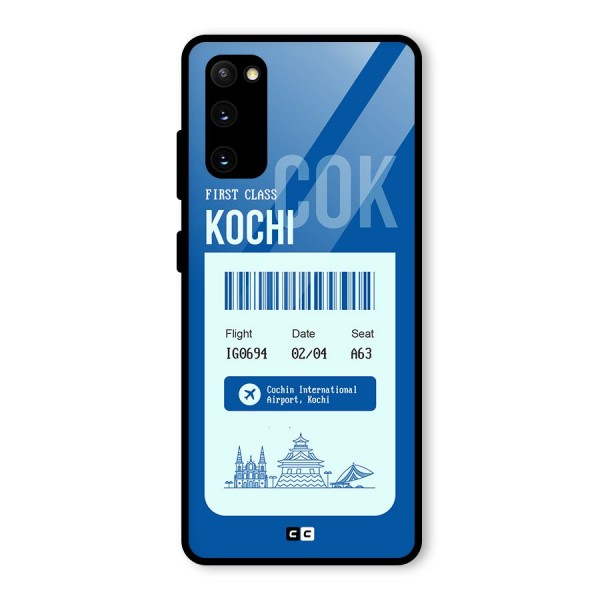 Kochi Boarding Pass Glass Back Case for Galaxy S20 FE