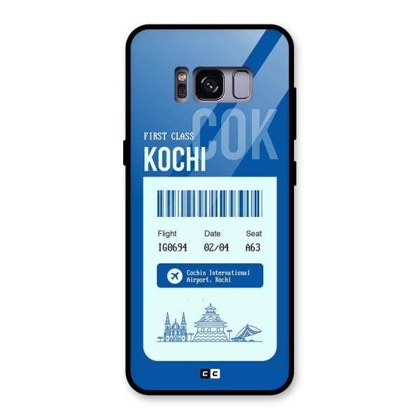 Kochi Boarding Pass Glass Back Case for Galaxy S8