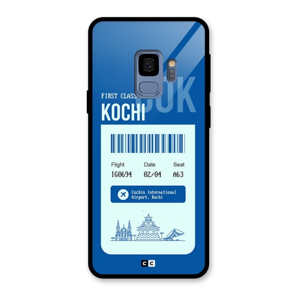 Kochi Boarding Pass Glass Back Case for Galaxy S9