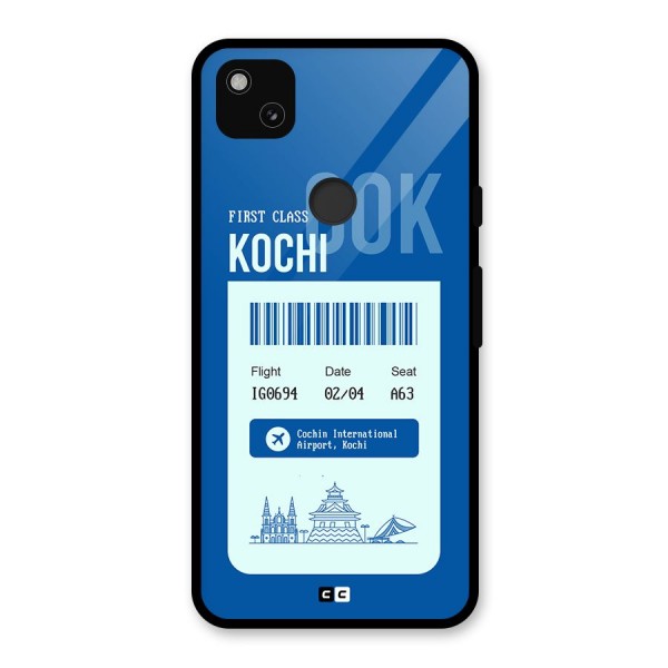 Kochi Boarding Pass Glass Back Case for Google Pixel 4a