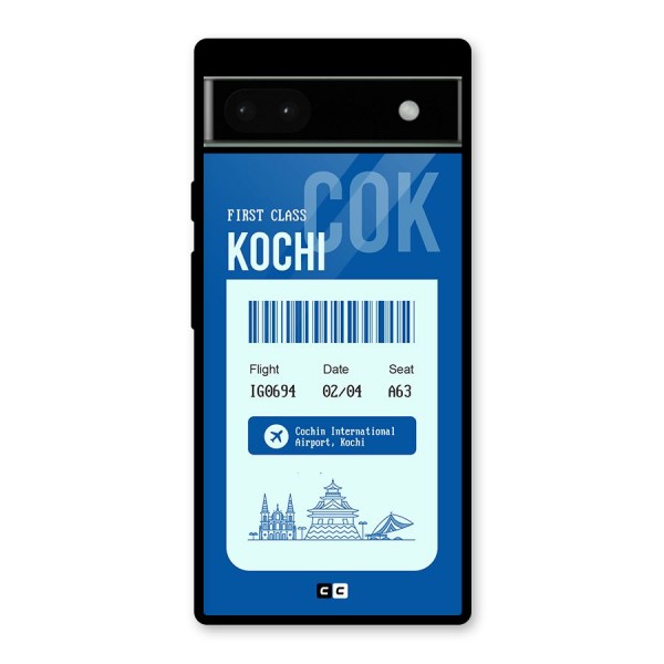 Kochi Boarding Pass Glass Back Case for Google Pixel 6a