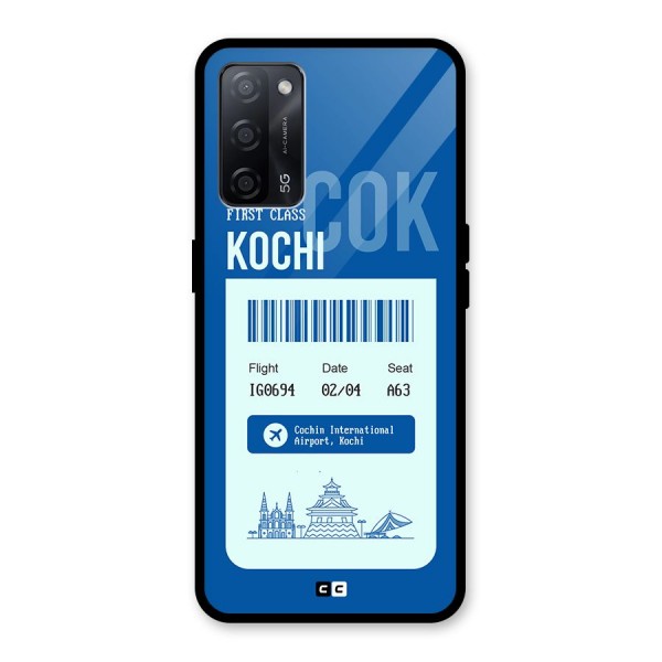 Kochi Boarding Pass Glass Back Case for Oppo A53s 5G