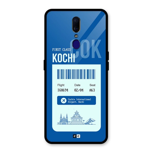 Kochi Boarding Pass Glass Back Case for Oppo F11