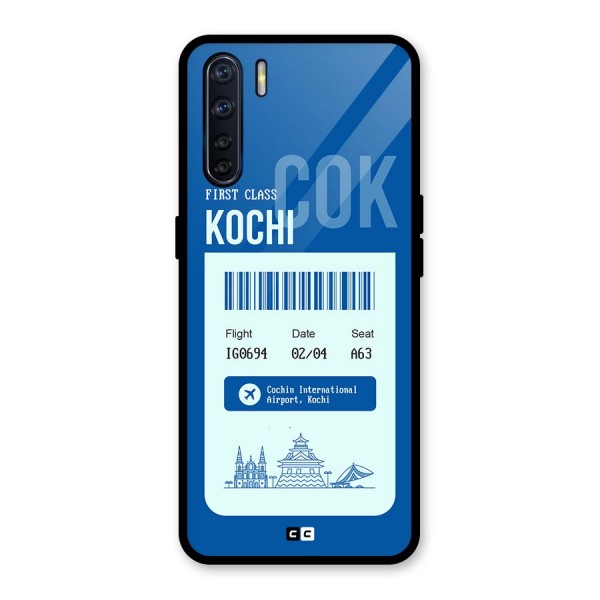 Kochi Boarding Pass Glass Back Case for Oppo F15