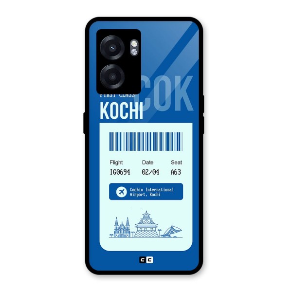 Kochi Boarding Pass Glass Back Case for Oppo K10 (5G)