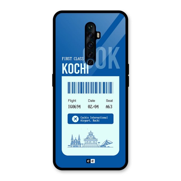 Kochi Boarding Pass Glass Back Case for Oppo Reno2 Z