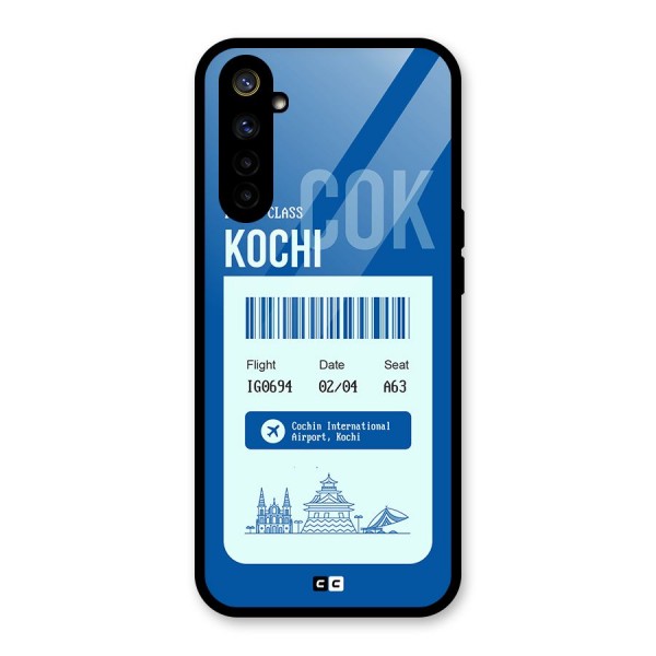 Kochi Boarding Pass Glass Back Case for Realme 6