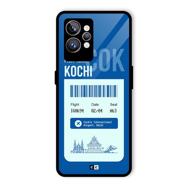 Kochi Boarding Pass Glass Back Case for Realme GT2 Pro