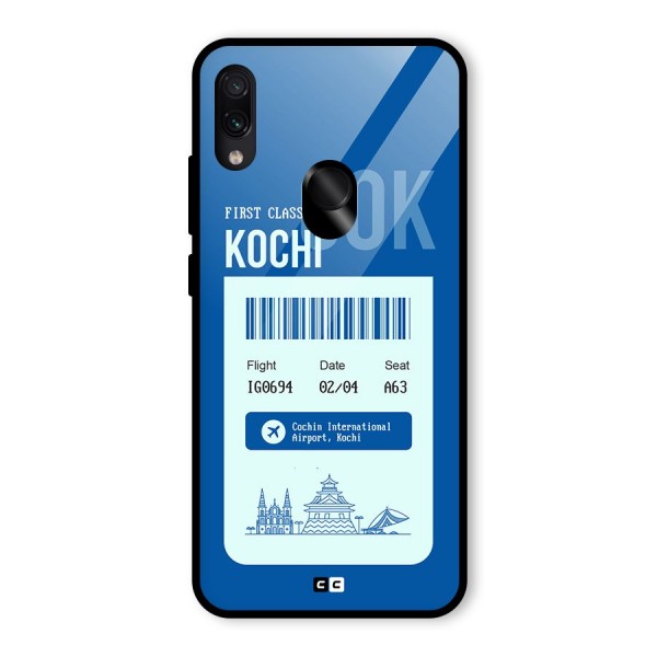 Kochi Boarding Pass Glass Back Case for Redmi Note 7