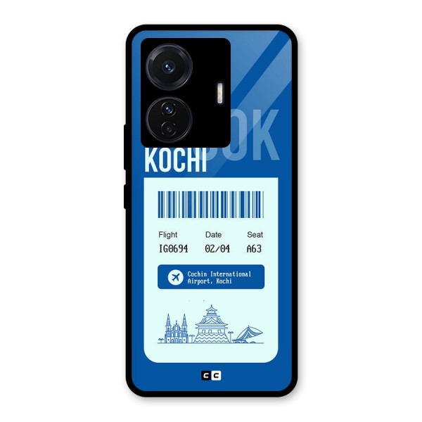 Kochi Boarding Pass Glass Back Case for Vivo T1 Pro