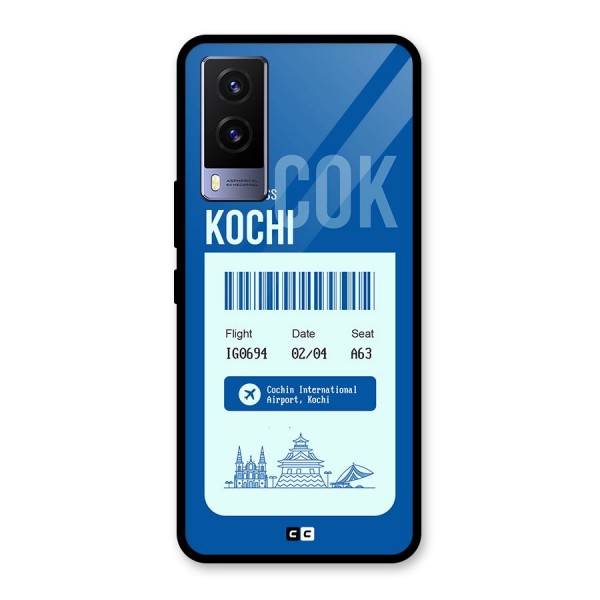 Kochi Boarding Pass Glass Back Case for Vivo V21e 5G