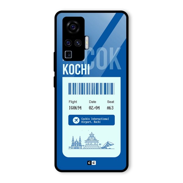 Kochi Boarding Pass Glass Back Case for Vivo X50 Pro