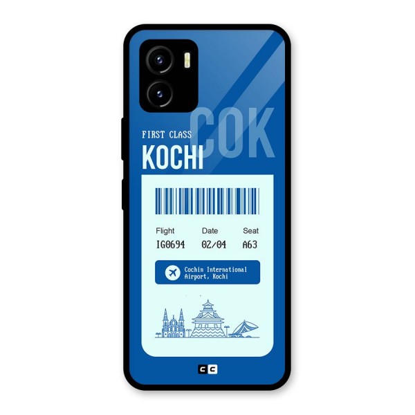 Kochi Boarding Pass Glass Back Case for Vivo Y15s