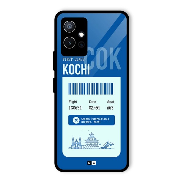 Kochi Boarding Pass Glass Back Case for Vivo iQOO Z6