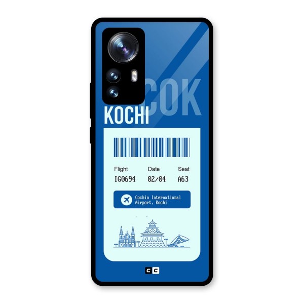 Kochi Boarding Pass Glass Back Case for Xiaomi 12 Pro