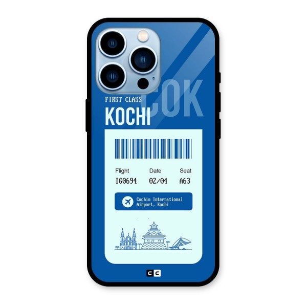 Kochi Boarding Pass Glass Back Case for iPhone 13 Pro