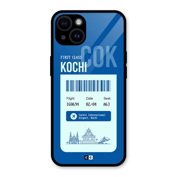 Kochi Boarding Pass Glass Back Case for iPhone 14