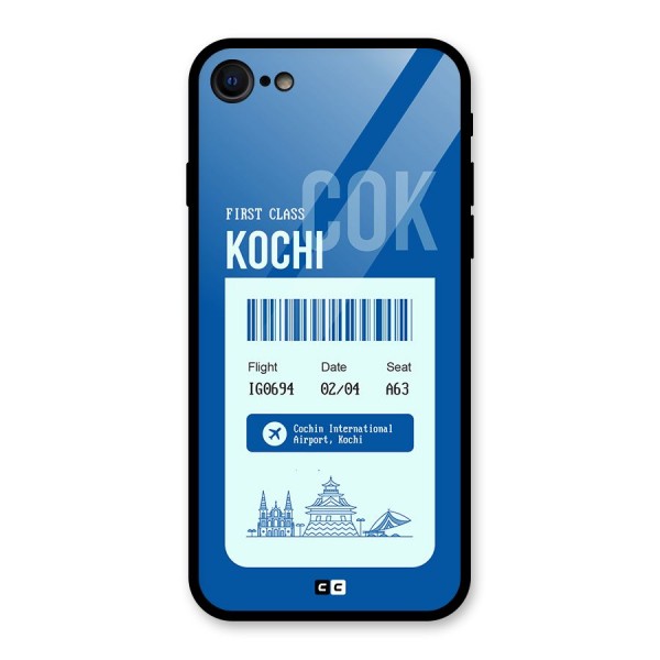 Kochi Boarding Pass Glass Back Case for iPhone 8