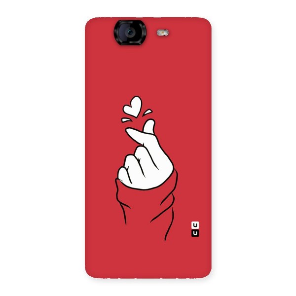 Korean Love Sign Back Case for Canvas Knight A350