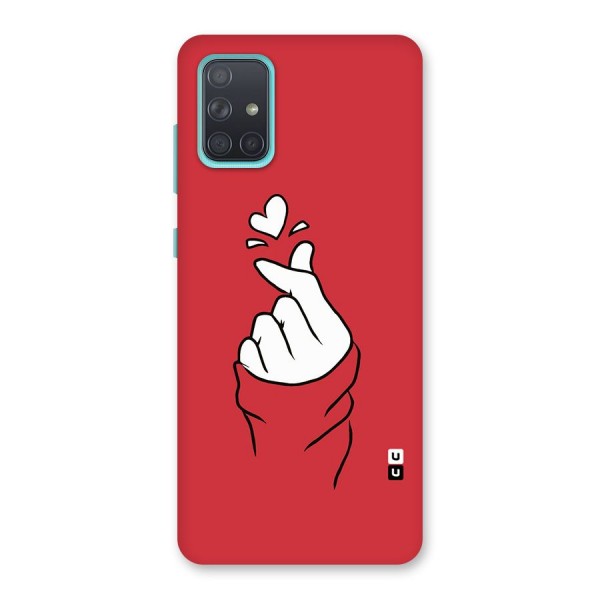 Korean Love Sign Back Case for Galaxy A71