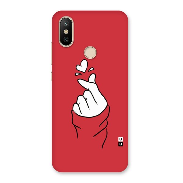 Korean Love Sign Back Case for Mi A2