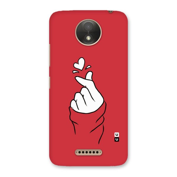 Korean Love Sign Back Case for Moto C Plus