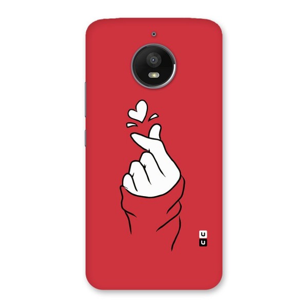 Korean Love Sign Back Case for Moto E4 Plus