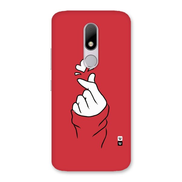 Korean Love Sign Back Case for Moto M