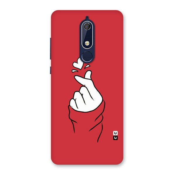 Korean Love Sign Back Case for Nokia 5.1