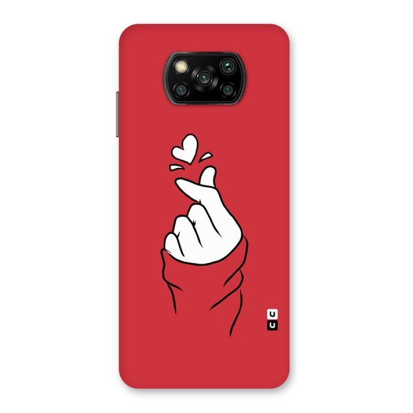 Korean Love Sign Back Case for Poco X3