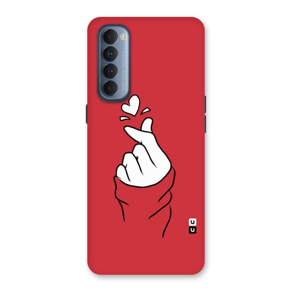 Korean Love Sign Back Case for Reno4 Pro