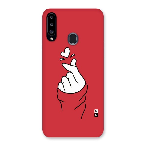 Korean Love Sign Back Case for Samsung Galaxy A20s