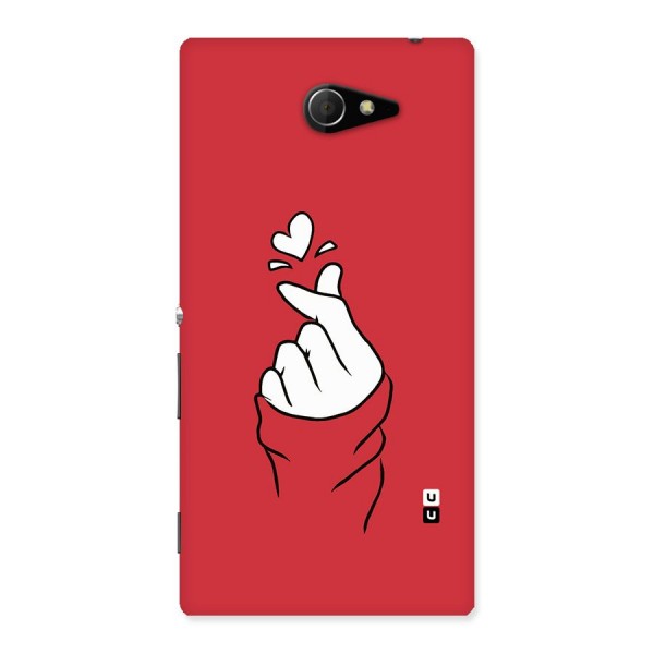 Korean Love Sign Back Case for Sony Xperia M2